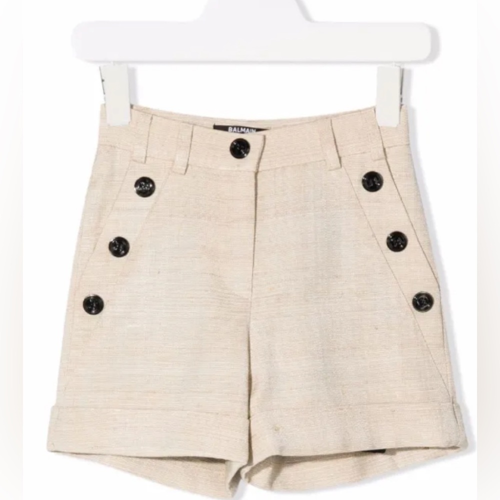 Balmain Kids
high-waisted mini shorts about size 9-10